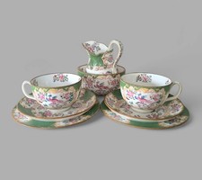 Antique Minton Green Cockatrice Tea Set