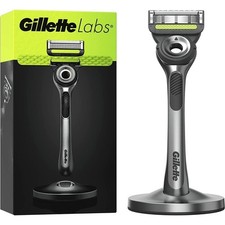Gillette Labs Men's Razor + 1 Razor Blade Refill, with Exfoliating Bar,