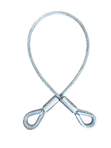 Galvanised wire rope strop - galvanised, /