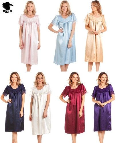 Satin lace nightie lady olga - nightie,