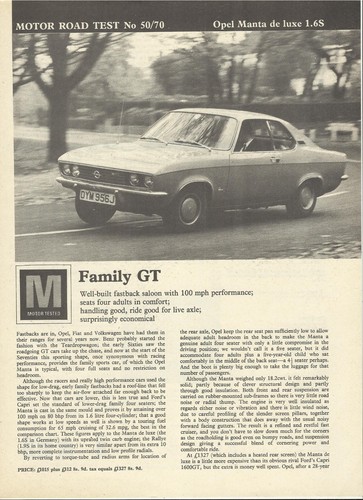Opel manta 6s original - manta, 1.6s