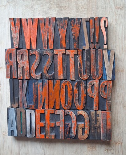 Vintage wooden letterpress - vintage,