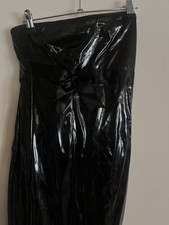 BNWT Vintage Size 14 Ann Summers Black Strapless Monique PVC Pencil Dress Fetish