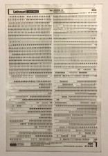 LETRASET Lettering 12pt UNIVERS 65 BLACK Rub-On Dry Transfers #404