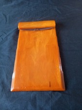 Art Deco Carvacraft Butterscotch Bakelite Notepad Holder w Clip Dickinson 415g