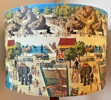 Vintage Zoo lampshade, light