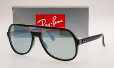Ray-Ban Powderhorn Sunglasses RB4357 Creamy Blue Grey Photochromic Mirror 58mm