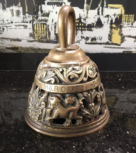 Vintage brass prayer bell - prayer, s