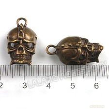 MASONIC BRONZE SKULL WATCH FOB / PENDANT
