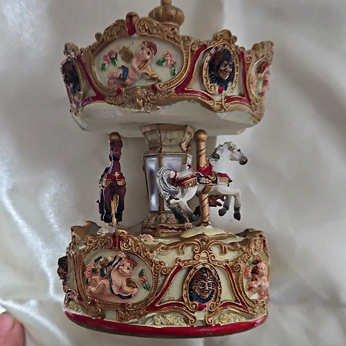 Vintage retro resin carousel - vintage,