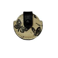 Gucci Pet Airtag Holder - Leather Herbarium Style: 701181 Black Ivory