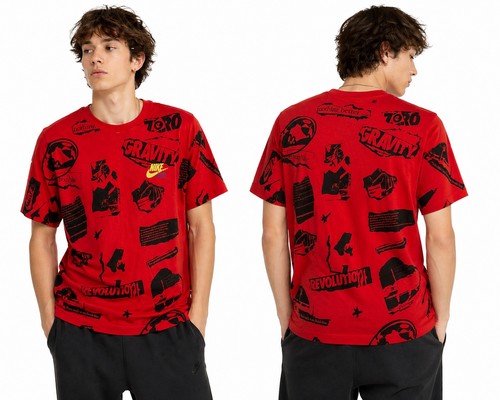 Nike aop graphic shirt red - nike,