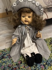 Vintage Composite Pedigree Doll 1950s 20 Inches High Open Close Eyes