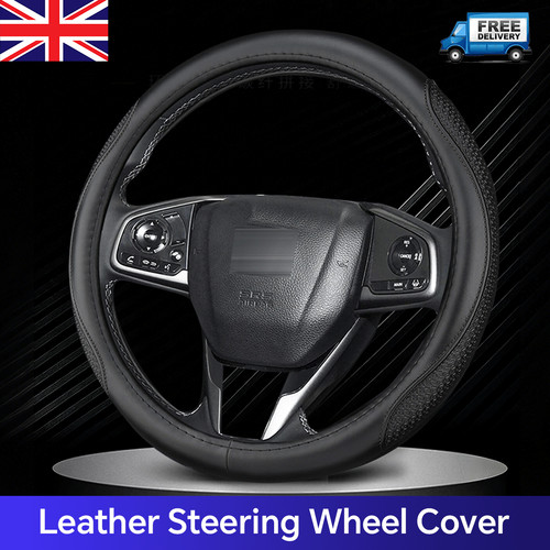 Luxury black leather steering - black,