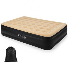 DOUBLE INFLATABLE HIGH RAISED AIR BED MATTRESS AIRBED BUILT IN ELECTRIC PUMP