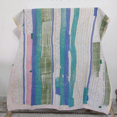 Handmade vintage kantha quilt - kantha,