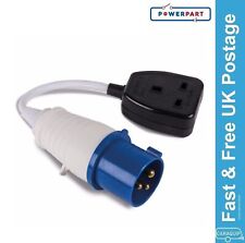Main Hook Up UK Conversion Lead Socket Adaptor Camping Caravan Site Electric