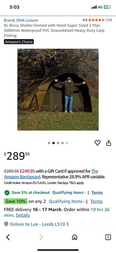 Fishing bivvy with overwrap - xl,