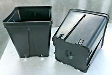 10x VASI PLASTICA QUADRATI cm 12 - 12x12x13  - L 1,7 * ANTISPIRALIZ. - 10 VASI *