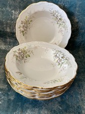 Royal Albert Haworth Rim Soup Bowls X8 First Quality