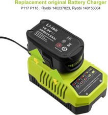 UK Fast Charger For Ryobi One+ Plus P108 Li-ion Battery P117 P105 P102 9.6V/18V