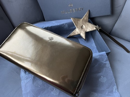 Mulberry gold leather - gold, purse