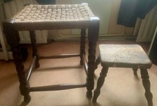 Two Vintage Wooden Stools