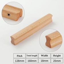 Wooden Door Knobs Handles Cabinet Cupboard Drawer Furniture Beech/Black Walnut