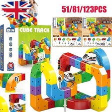 51-123PCS Rail & Electric Car Set Magnetic Track Race Car Train Model Kids Toy