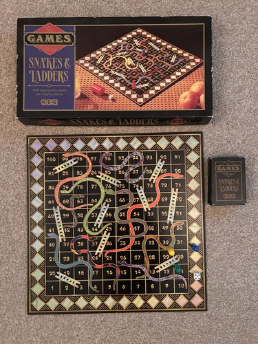 Vintage snakes ladders board - vintage,