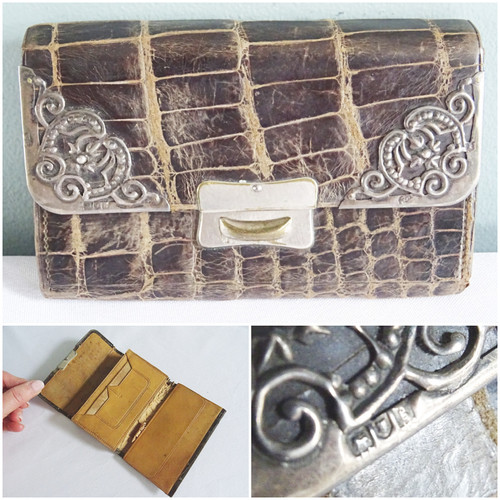Antique coin purse edwardian - purse,