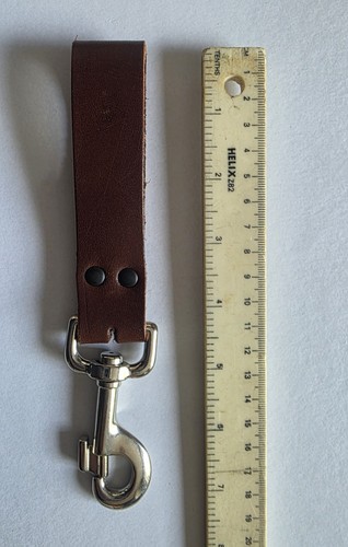 Belt key hook brown hide - brown,