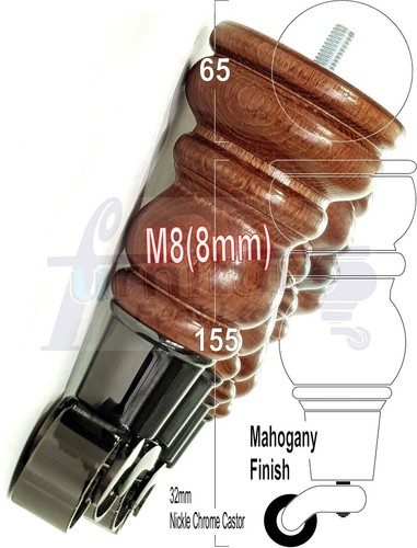 Wooden furniture legs - 4, m8