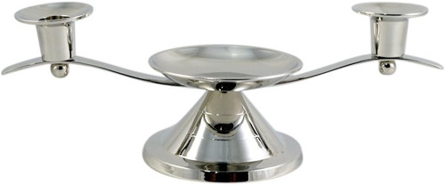 Silvertone unity candle holder - unity,