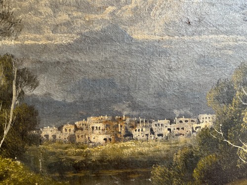 Antique oil canvas valley - antique, on