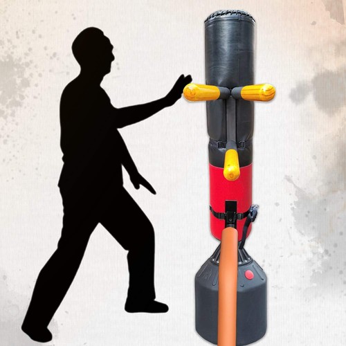 Wing chun dummy with - wing,