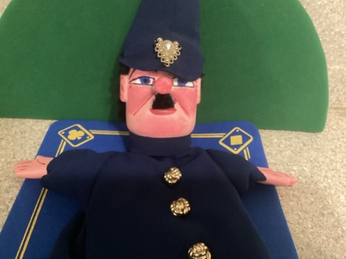 Policeman puppet for the - the, punch