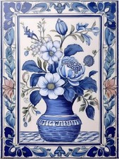 Tile Mural Flowers Floral