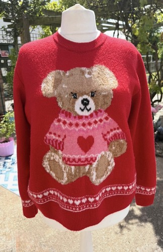 Red teddy bear graphic - graphic, soft