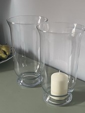 Pair tall glass storm - of,