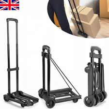 40KG Collapsible Folding Hand Truck Dolly Portable Trolley Luggage Push Cart UK