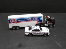 Matchbox Rescue 911 Police Mercedes 500 SEC + Kenworth Cabover & STP  Trailer 