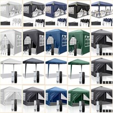 2X2m 3X3m 3x6m Pop-up Gazebo Marquee Canopy Outdoor Garden Party Wedding Tent UK