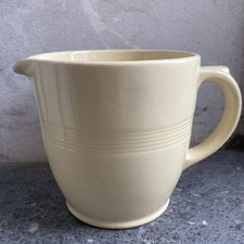 Vintage Retro Woods Ware Utility Ware Jasmine Butter Yellow 1 Punt Jug Pitcher 