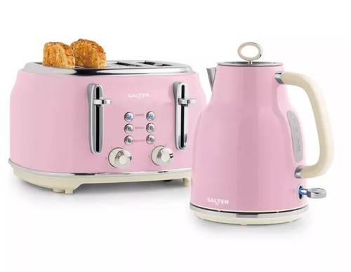 Salter retro pink kettle - salter, &