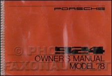 Original 1978 Porsche 924 Owner's Manual With Maintenance Booklet