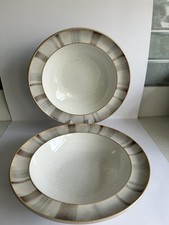 2 x Denby Truffle Layers Rimmed Soup / Pasta 9" Wide Set. Used.