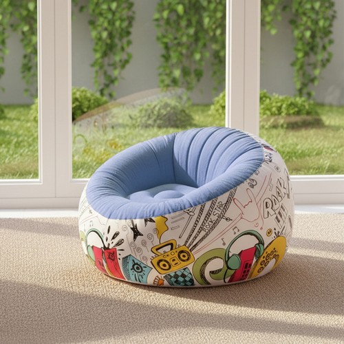 Inflatable round lazy chair - round,
