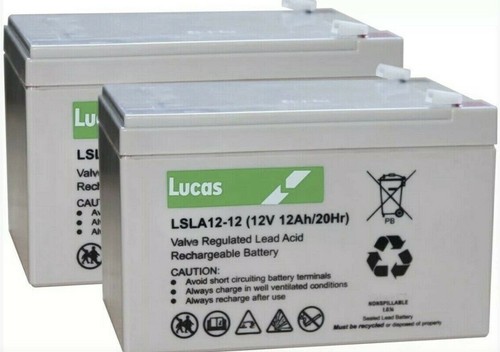 One pair lucas 12v 12ah - one,