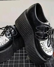 Underground Wulfrun Triple Leather Original Sole Creeper Blk/ White US 5 EUR 35